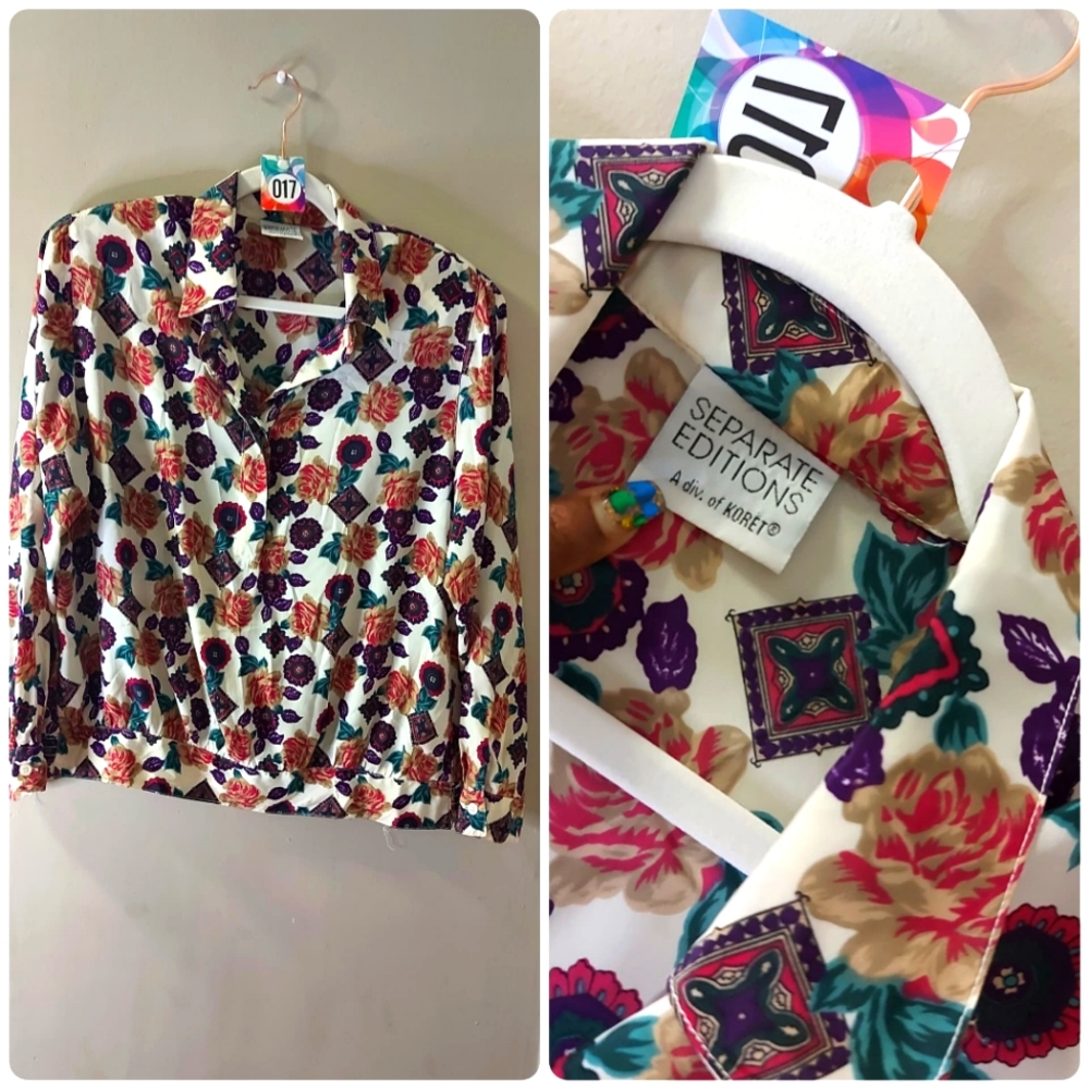 Vintage button blouse
